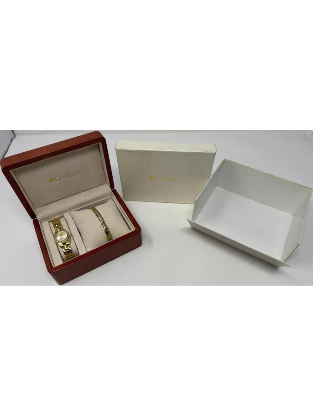Citizen Gold-Tone Women's Quartz Watch and Bracelet Set